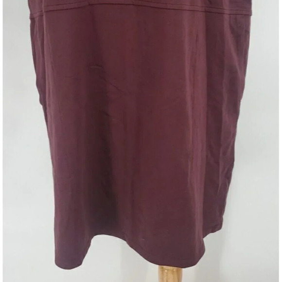 Eileen Fisher Shirt Tunic Dress Womens Brown Organic Cotton Spandex Stretch PM - Picture 4 of 11